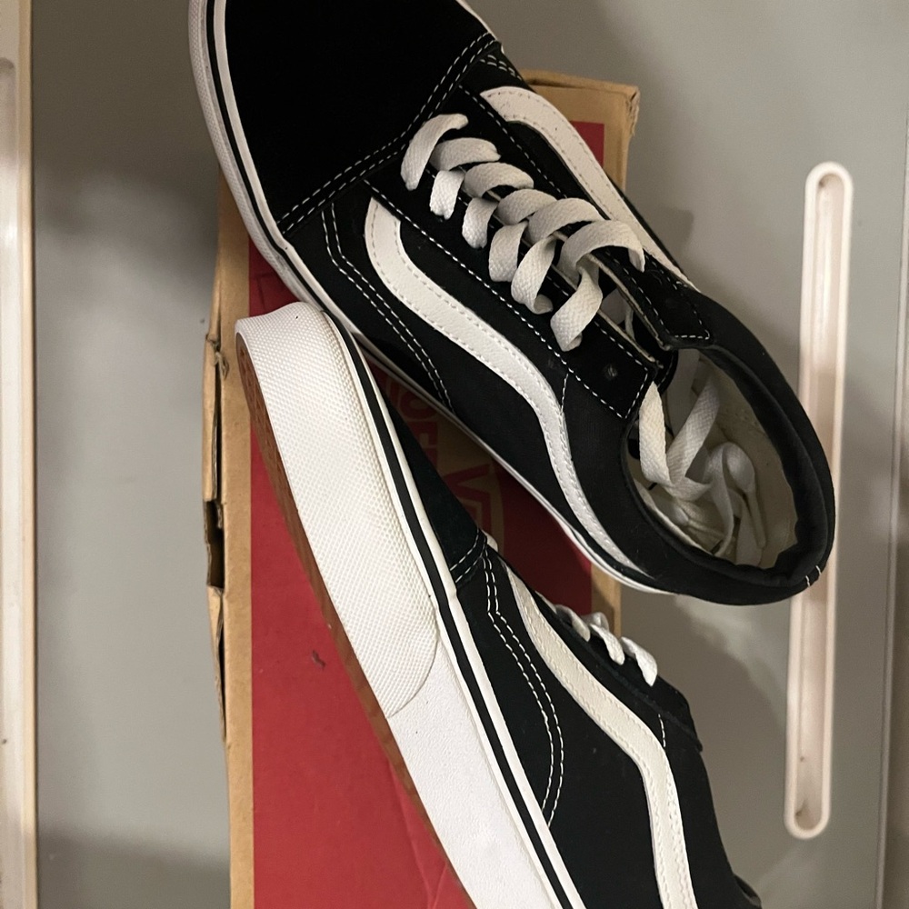 Vans Classic Black and White Skate Shoes